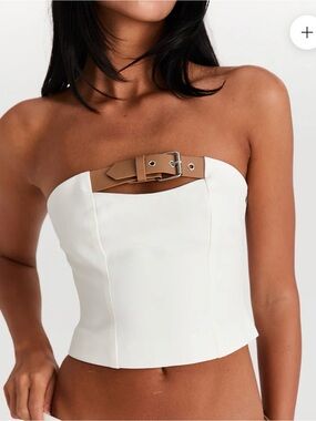 Sasha Therese Lucia Top White XS